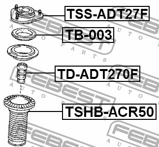 ПОДШИПНИК ПЕРЕДНЕГО АМОРТИЗАТОРА TOYOTA AVENSIS T27