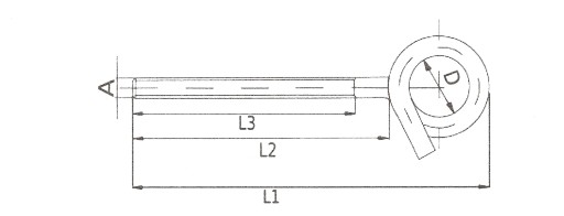 КРЮК ДЛЯ КАЧЕЛЕЙ ГАМАКА М10х300