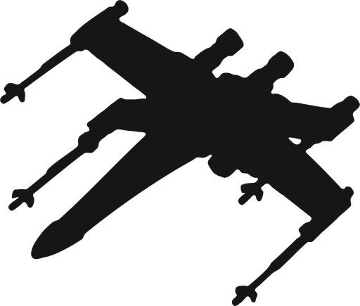Наклейка ВАР STAR WARS WINGS 14,3x12,2 ЧЕРНАЯ