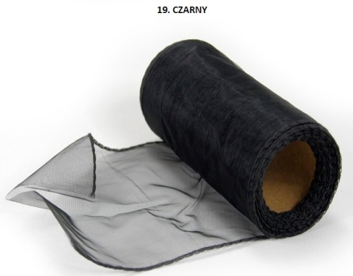 ORGANZA OBSZYTA ORGANTYNA ROLKA 19 KOLORÓW 9m/39cm