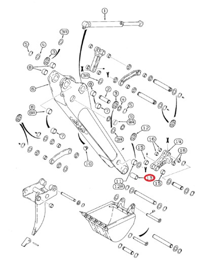 TULEJA MOCOWANIA RAMIENIA ŁYŻKI CASE D127168