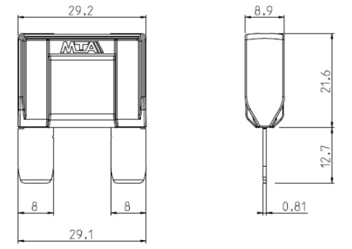 MAXI MTA 70A ПЛАСТИНОЧНЫЙ ПРЕДОХРАНИТЕЛЬ