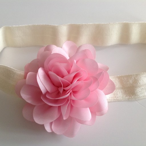 Цветочная полоса Ecru+Pink 35CM-54CM крещение