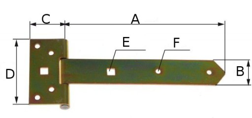 ZAWIAS ALTANOWY DRZWIOWY BRAMOWY OCYNKOWANY 100 mm