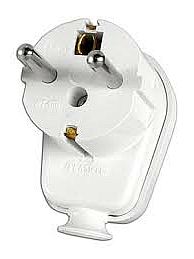 WTYCZKA kątowa WT-16U schuko 230V 16A biała