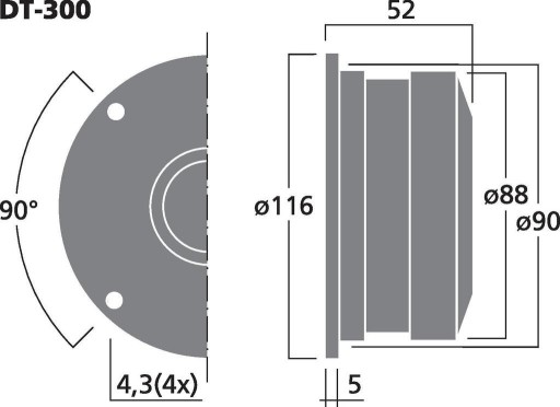 MONACOR DT-300 HiFi твитер 100Вт 8Ом