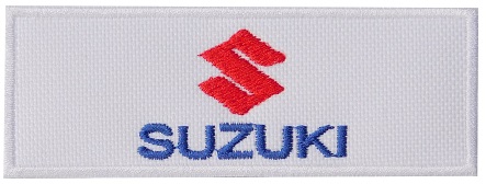 Нашивки SUZUKI в полоску с тюнинговой вышивкой