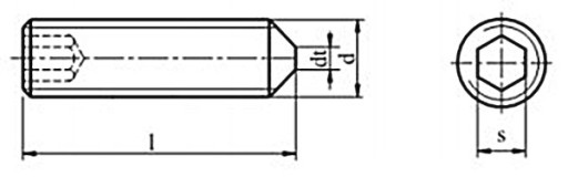 Установочный винт с головкой черный M3x4 DIN914 20 шт.