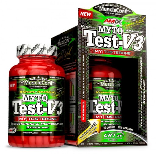 AMIX TEST V3 MUSCLECORE - TESTOSTERON BOOSTER LIBIDO W KAPSUŁKACH