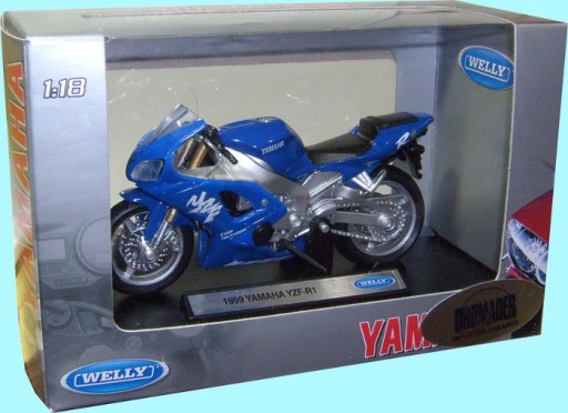 YAMAHA YZF-R1 `99 МЕТАЛЛИЧЕСКАЯ МОДЕЛЬ WELLY 1:18