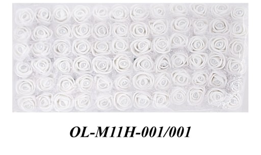 M11 Цветы из пенопласта с жемчугом 2,5см/72шт, 10 цветов