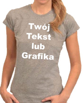 KOSZULKA Z WŁASNYM NADRUKIEM NAPISEM KOSZULKI LOGO