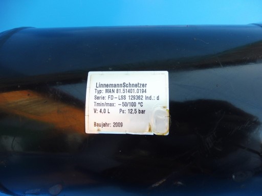 Цилиндр воздушного бака 4л MAN TGA TGX TGS TGL