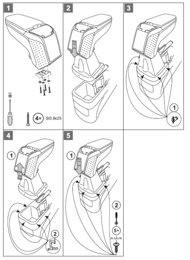 Подлокотник Armster II Hyundai IX20 2011 г.в.