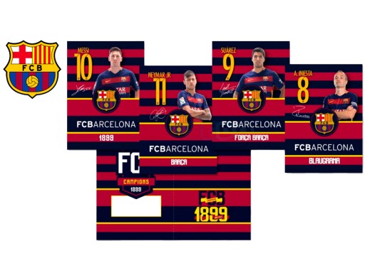 БЛОКНОТ FC BARCELONA 16 СТРАНИЦ 3 ТРИ ЦВЕТНЫХ ЛИНИИ