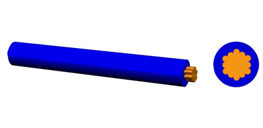 ПРОВОД КАБЕЛЬ FLRY-B 1х4мм 4мм2 Синий 2м