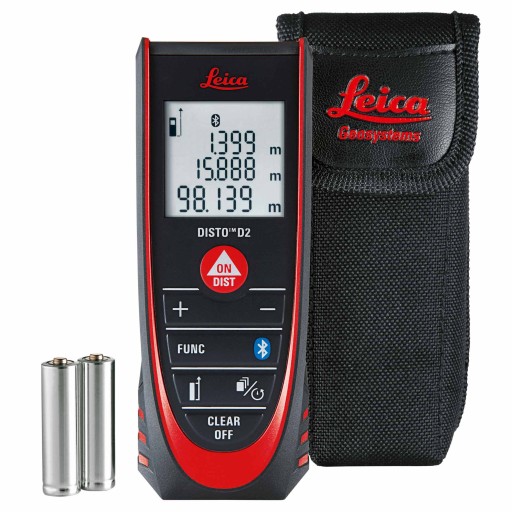 Dalmierz laserowy Leica Disto D2 BT łączność BLUETOOTH zasięg 100m