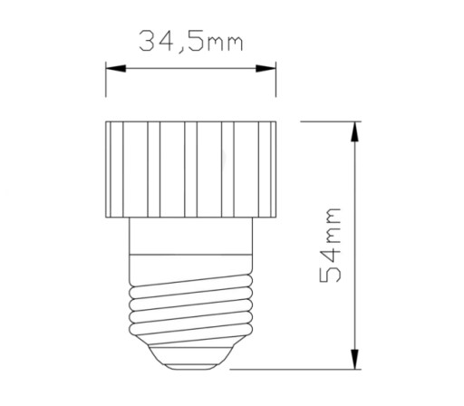 Adapter przejściówka E27 na GU10 ceramiczny