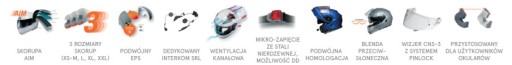 Shoei Neotec II 2 RESPECT TC-5 серебристо-красный M