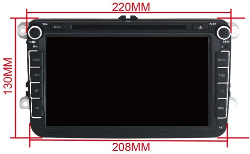 Магнитола 8' DVD GPS навигация VW SKODA SEAT PL Golf Passat Android 11