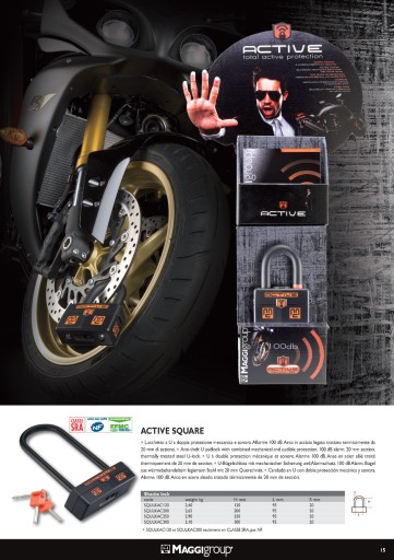 #MAGGI blokada U-lock BLACK TWIN 2 homologacja