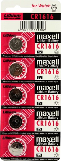 5x BATERIA LITOWA MAXELL CR1616 1616 DL ECR 3V