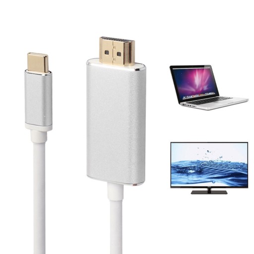 Kabel Adapter Przejściówka USB typ C 3.1 do HDMI Przewód 1,8 m