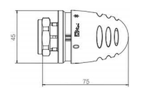 ГЕРЦ Термостатическая головка Mini-Gs белая M28x1,5