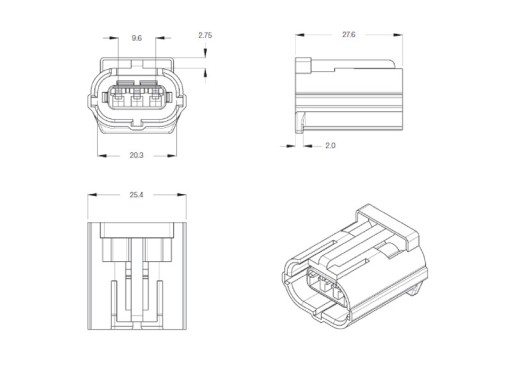 РАЗЪЕМ 3-КОНТАКТНЫЙ РАЗЪЕМ ECONOSEAL K1615.