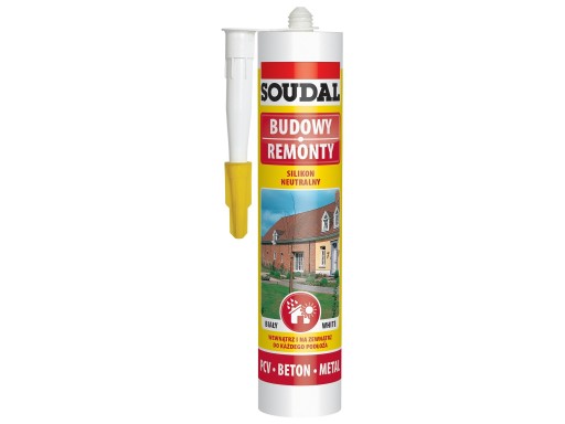 Silikon Neutralny Uniwersalny Budowy Remonty Soudal BEZBARWNY 280ml