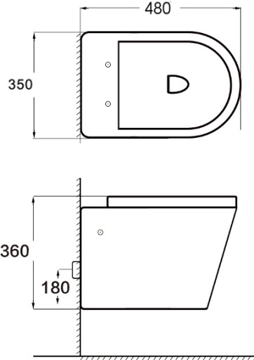 КАРКАС УНИТАЗА GEBERIT BASIC + СИДЕНЬЕ БЕЗОБОДКИ MEXEN RICO