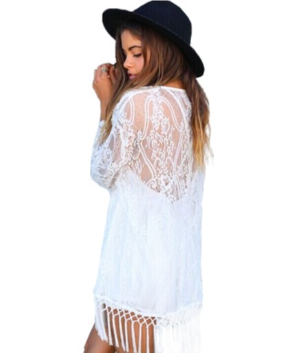 Пляжный чехол LACE SUMMER T1620 с бахромой ПАРЕО LACE SUMMER T1620