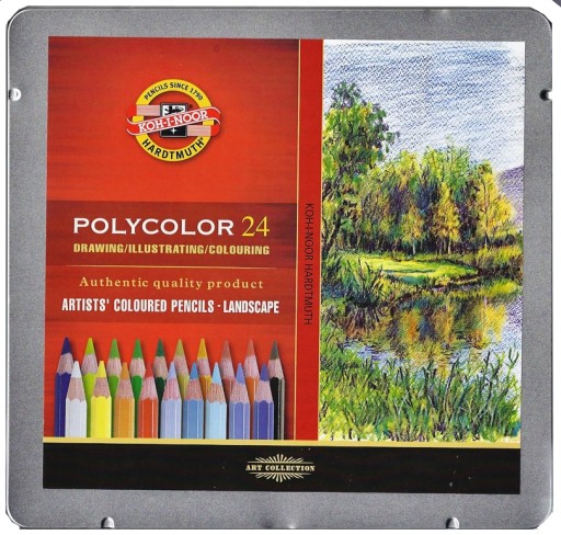 POLYCOLOR КАРАНДАШИ 24 ЦВЕТА KOH-I-NOOR 3824 ЛАНДШАФТ