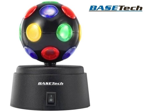 LED DISCO MULTICOLOR DISCO BALL, ПИТАНИЕ ОТ 3-х АККУМУЛЯТОРОВ АА BASETECH GERMANY