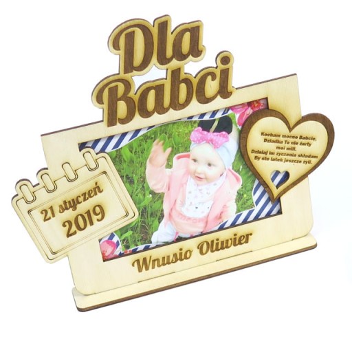 PERSONALIZOWANA RAMKA OZDOBA NA DZIEŃ BABCI TD21