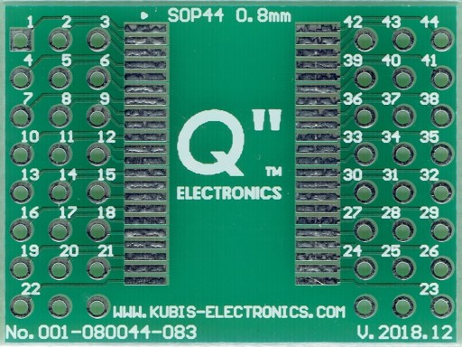 SOP44, TSOP44, SO44, SSO44, SOIC44, SSOP44, QSOP44 0,80 мм на 2 x IDC3x8.