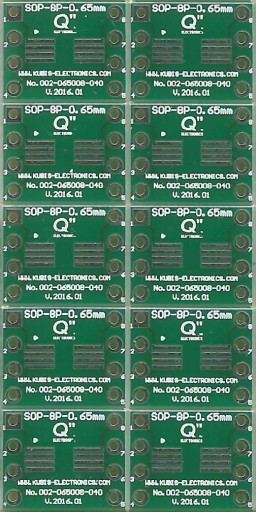 10 шт. - TSSOP8,MSOP8,SSOP8 0,65 мм на DIP 0,4 дюйма.