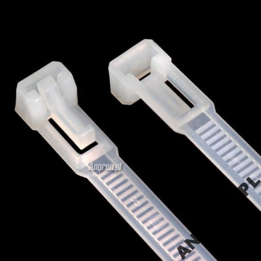 Opaski zaciskowe demontowalne 300mm x7,6mm BIAŁE