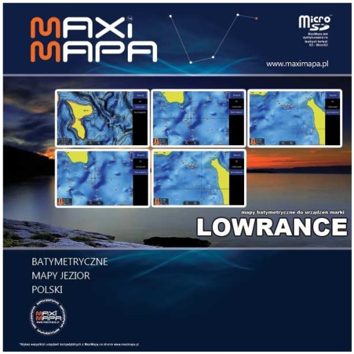 Карта MaxiMapa для эхолота LOWRANCE ЮЖНАЯ ПОЛЬША