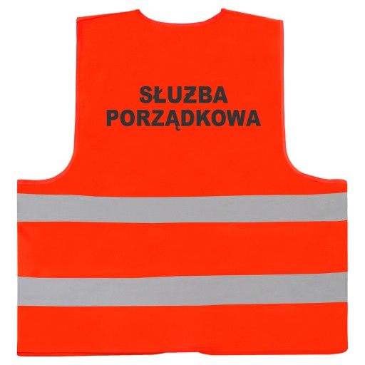 ODBLASKOWA KAMIZELKA NAPIS SŁUŻBA PORZĄDKOWA 4XL