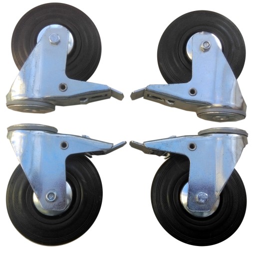 Koło fi 125 mm na otwór 12 mm 125 KG hamulec kółko