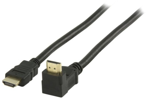 Kabel HDMI do HDMI 1,5m v1.4 FullHD Kątowy Górny