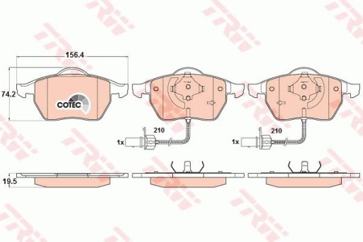 TARCZE 312mm KLOCKI TRW Audi A4 B6 B7 A6 C5 VW Passat B5 Skoda Superb PRZÓD