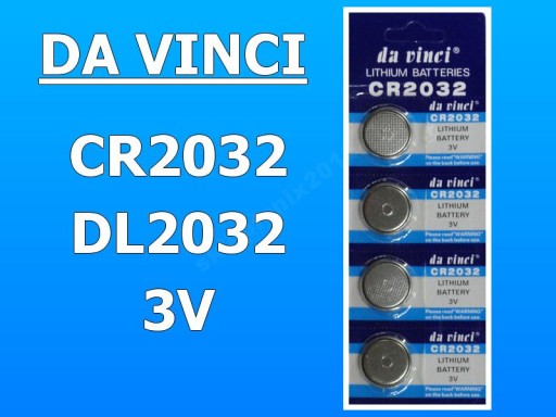 10 литиевых батарей DA VINCI CR 2032 3 В