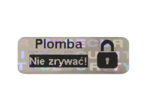 PLOMBY GWARANCYJNE STICKERY 15x5 HOLOGRAM 500SZT