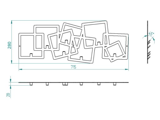вешалка для прихожей pl | Квадрат