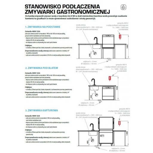 ZMYWARKA GASTRONOMICZNA STALGAST Z POMPĄ 230/400V