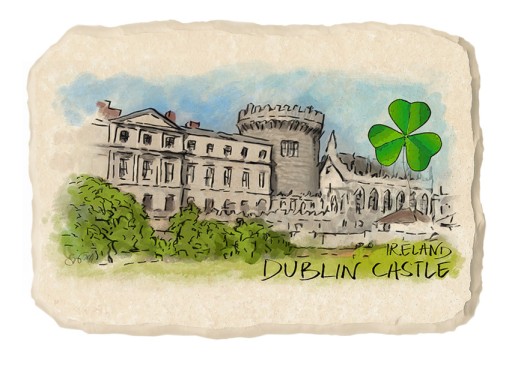 Magnes lodówkę kamień pamiątka DUBLIN IRLANDIA 049