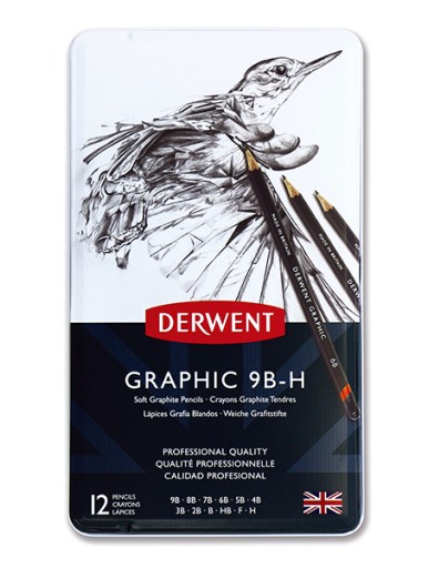 DERWENT Graphic Soft 12. Zestaw ołówków 12 szt