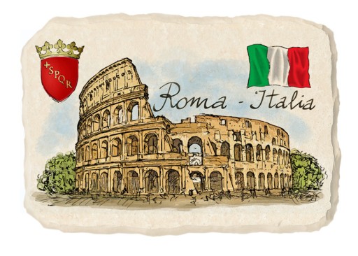 Magnes lodówkę kamień pamiątka RZYM ROMA 188